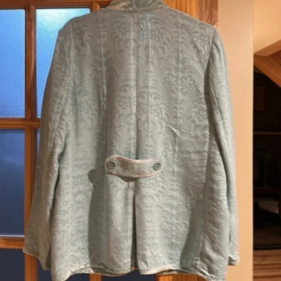J.Jill Long Sleeve Sweater Floral Linen Button Up Jacket
Silk Blue Size Medium - Picture 6 of 8